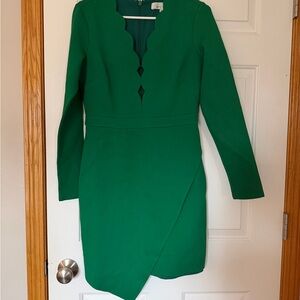 Adelyn Rae Vibrant Green Long Sleeve Dress